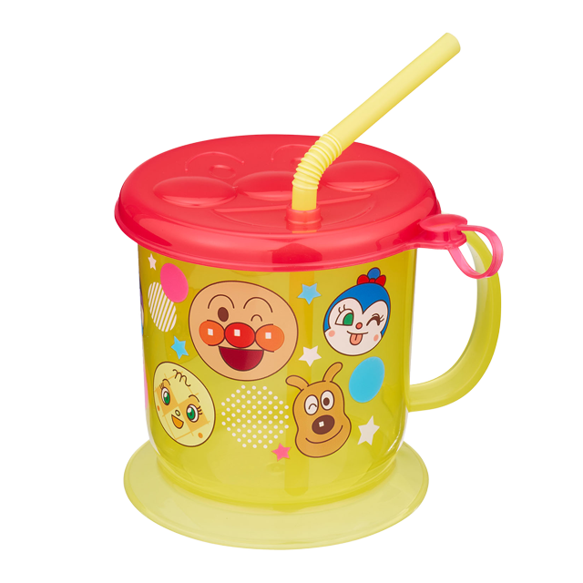 アンパンマン　倒れにくいフタ付きストローコップ